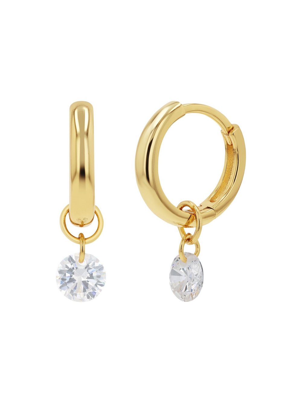 NOELANI Creolen Damen Sterlingsilber gold, ONE SIZE