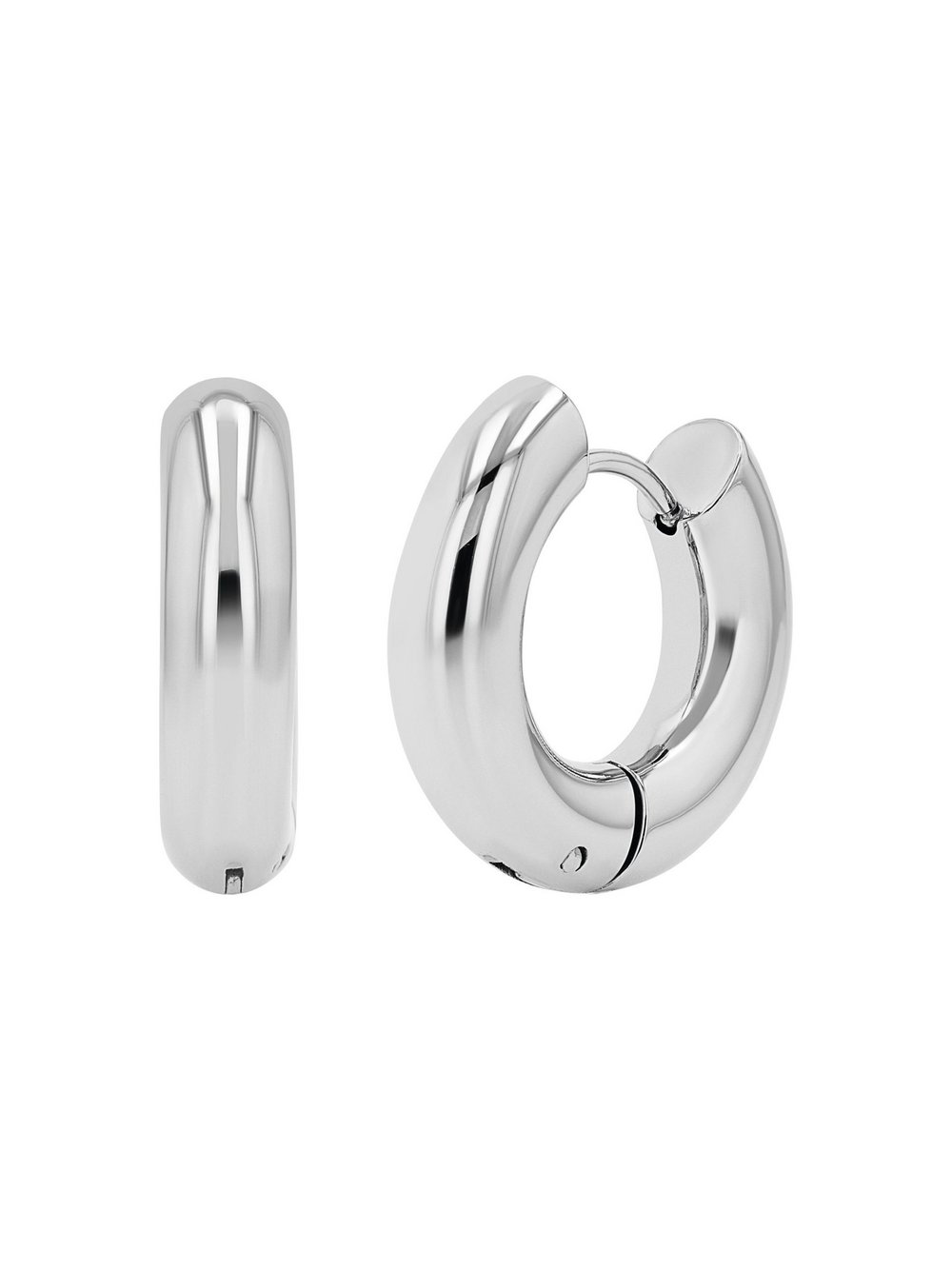 NOELANI Creolen Damen Edelstahl silber, ONE SIZE