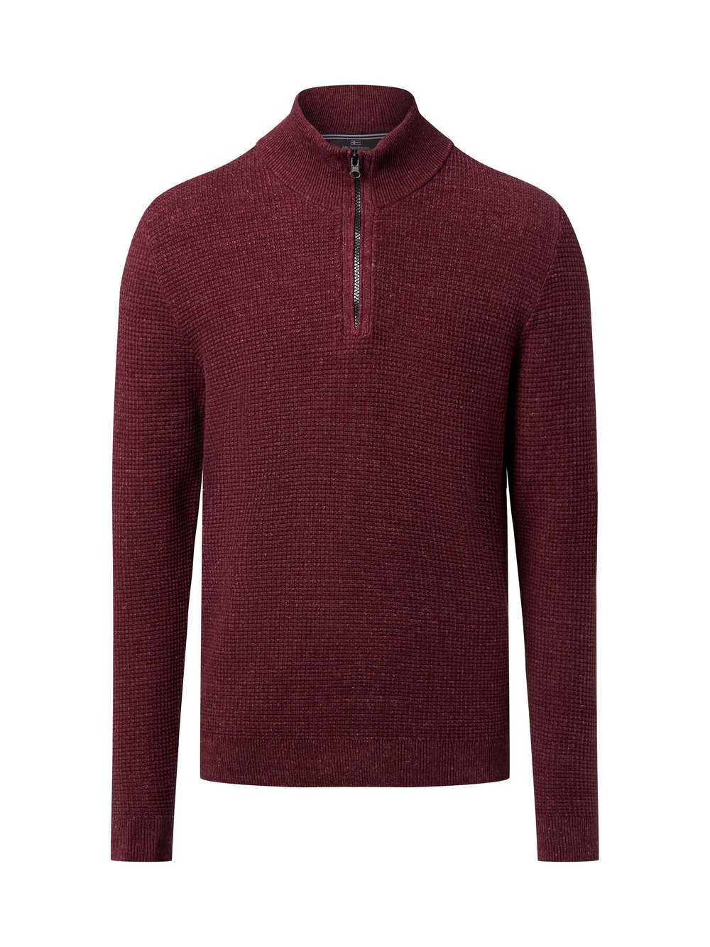 Nils Sundström Strickpullover Herren Baumwolle rot strukturiert, XL