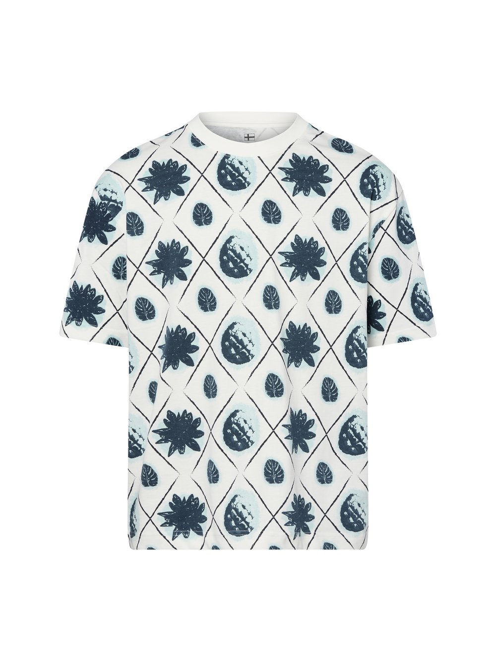 Nils Sundström T-Shirt Herren Baumwolle mehrfarbig bedruckt, XL