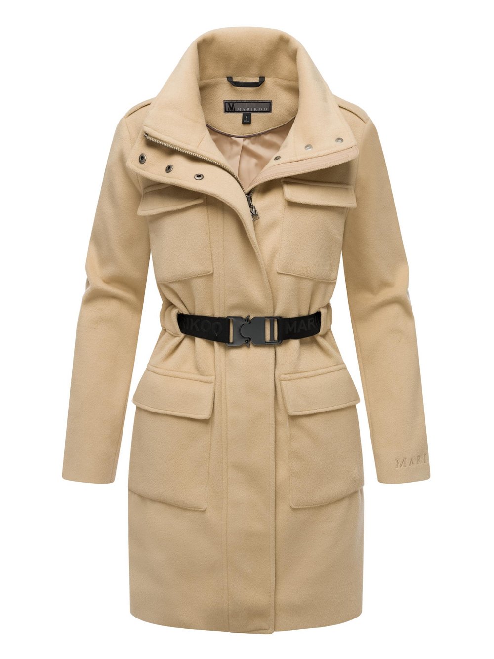 Marikoo Kurzmantel Damen beige, XXL