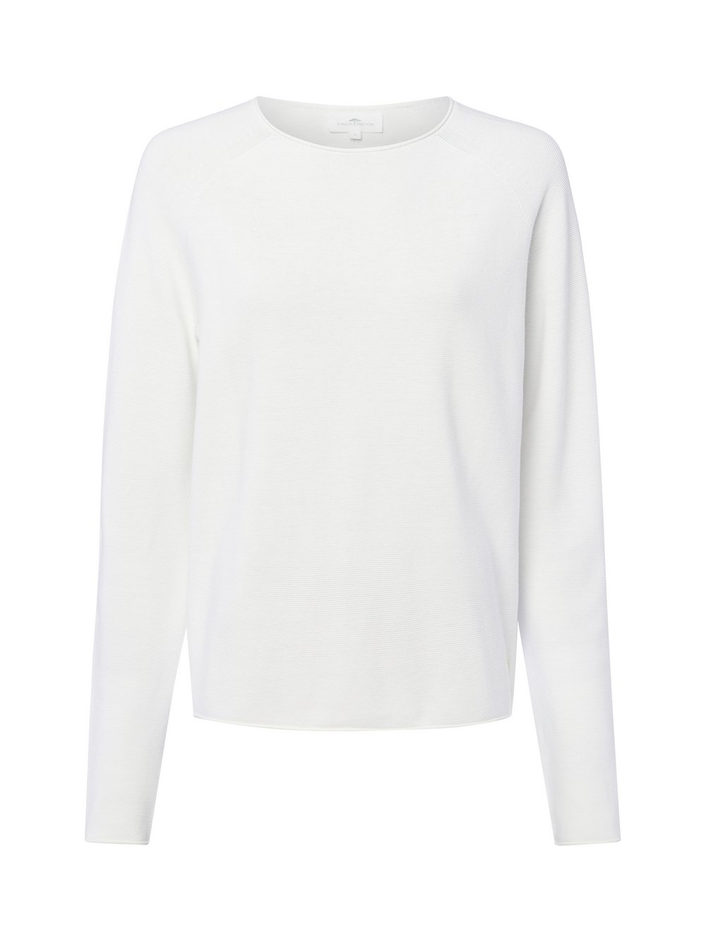 Fynch-Hatton Langarmshirt Damen Baumwolle weiß, XXL