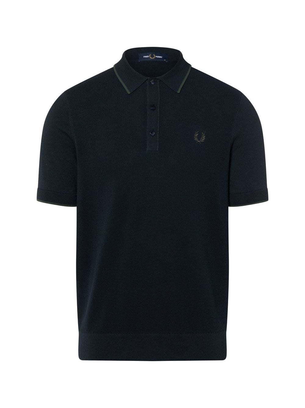Fred Perry Strickshirt Herren Baumwolle blau, S