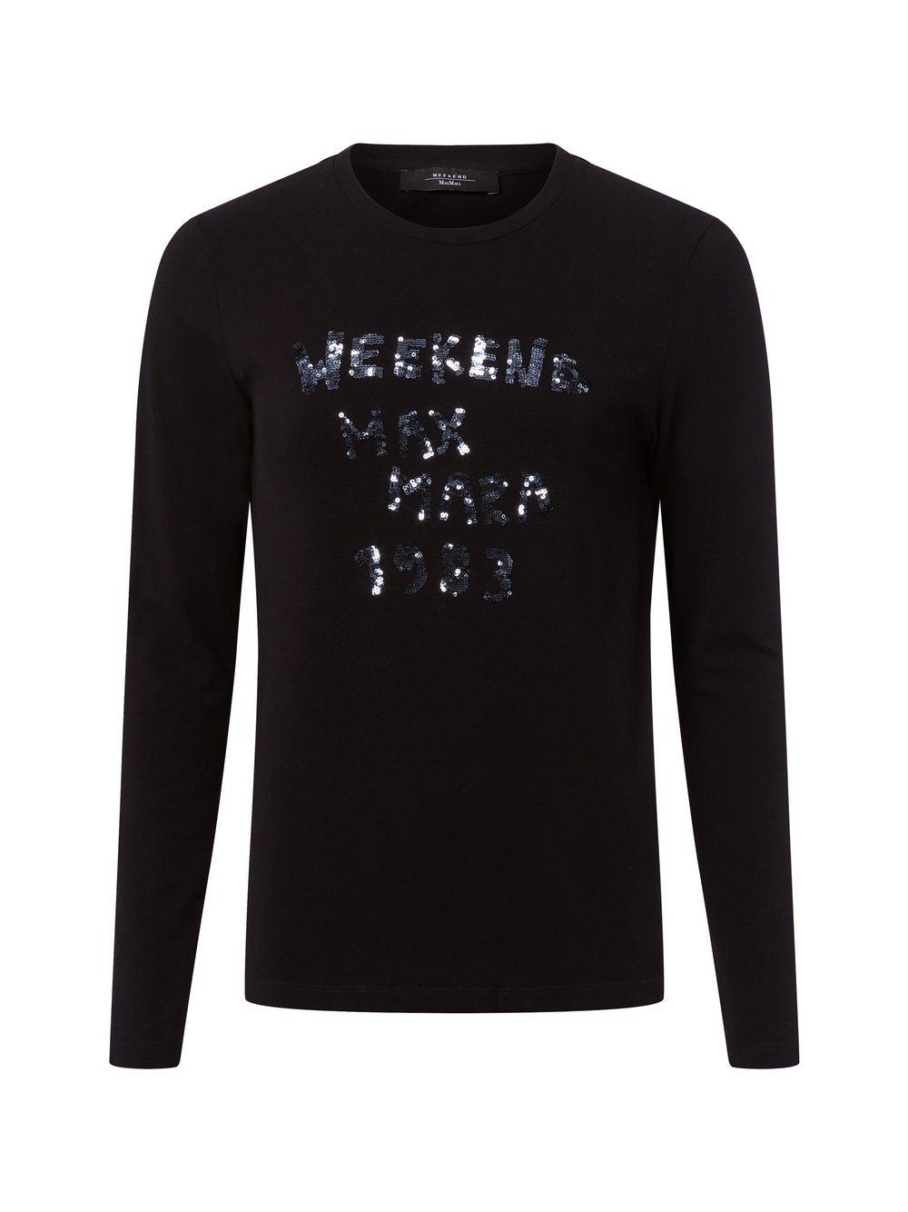 Weekend Max Mara Langarmshirt Damen Baumwolle schwarz, M