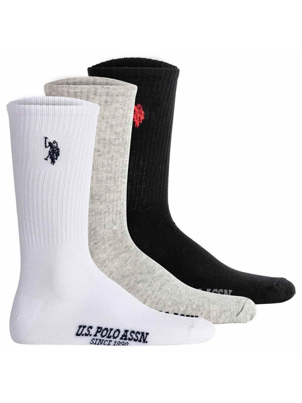 U.S. Polo Assn. Socken 3er Pack Herren Baumwolle mehrfarbig, 39-42