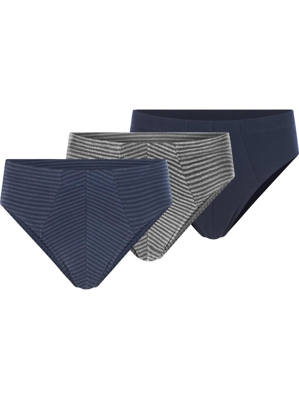 Thumbnail - BABISTA 3er Pack Slip Herren Baumwolle blau gestreift, XL
