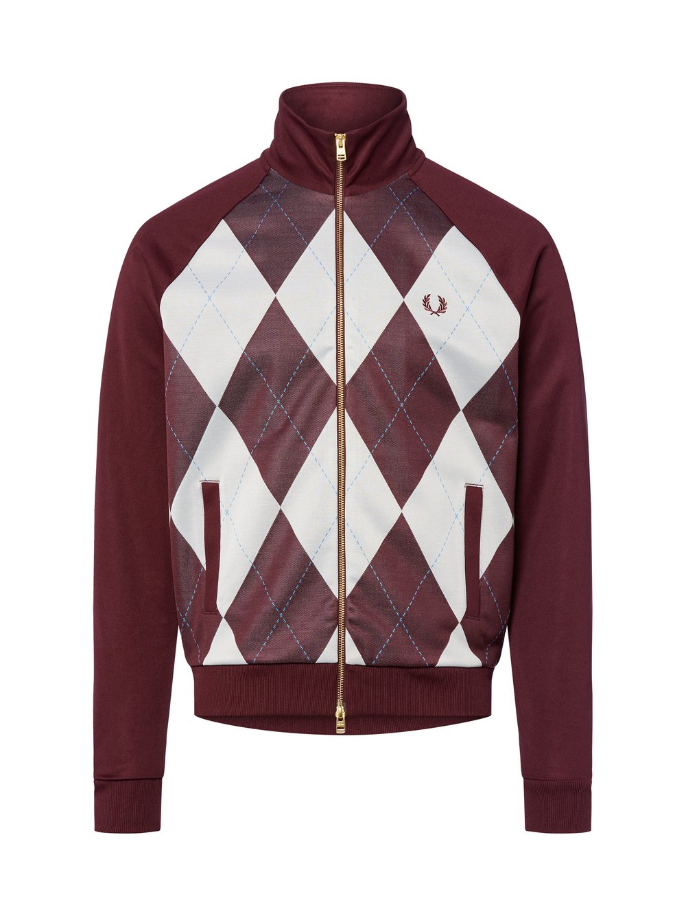 Fred Perry Sweatjacke Herren Baumwolle mehrfarbig gemustert, XL