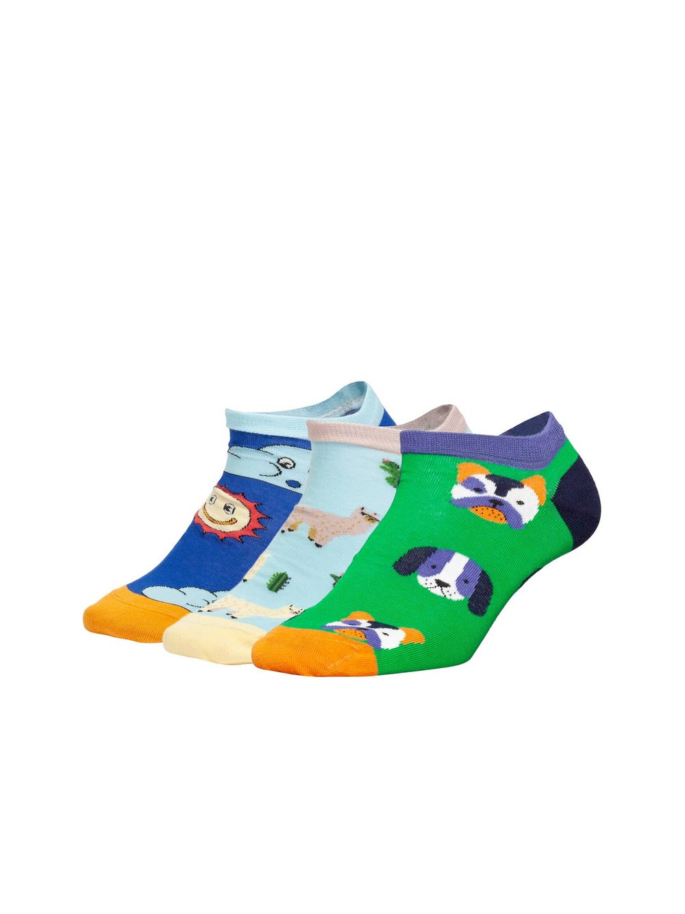 Thumbnail - DillySocks Sneakersocken Damen Baumwolle mehrfarbig gemustert, 36-40
