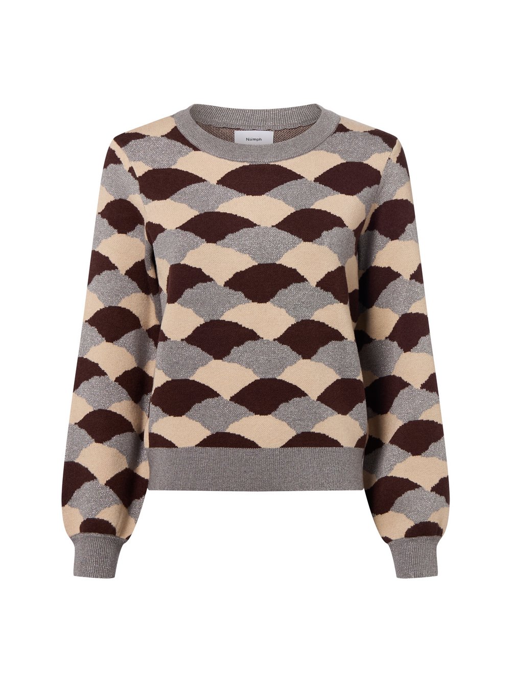 Thumbnail - Nümph Pullover Damen Feinstrick mehrfarbig gemustert, S