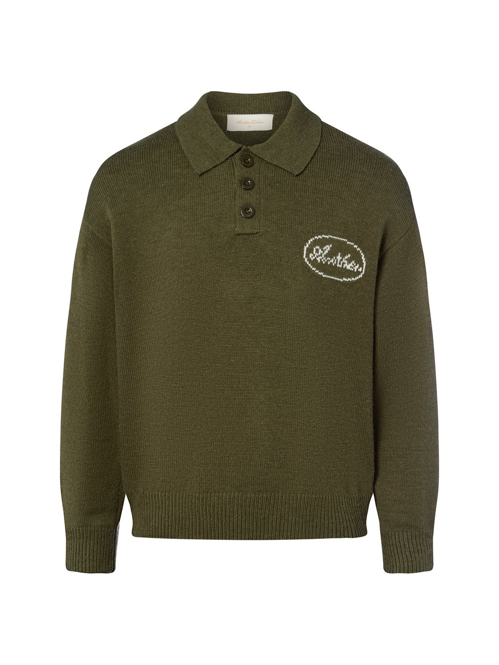 Thumbnail - Another Cotton Lab Strickpullover Herren Feinstrick grün, M