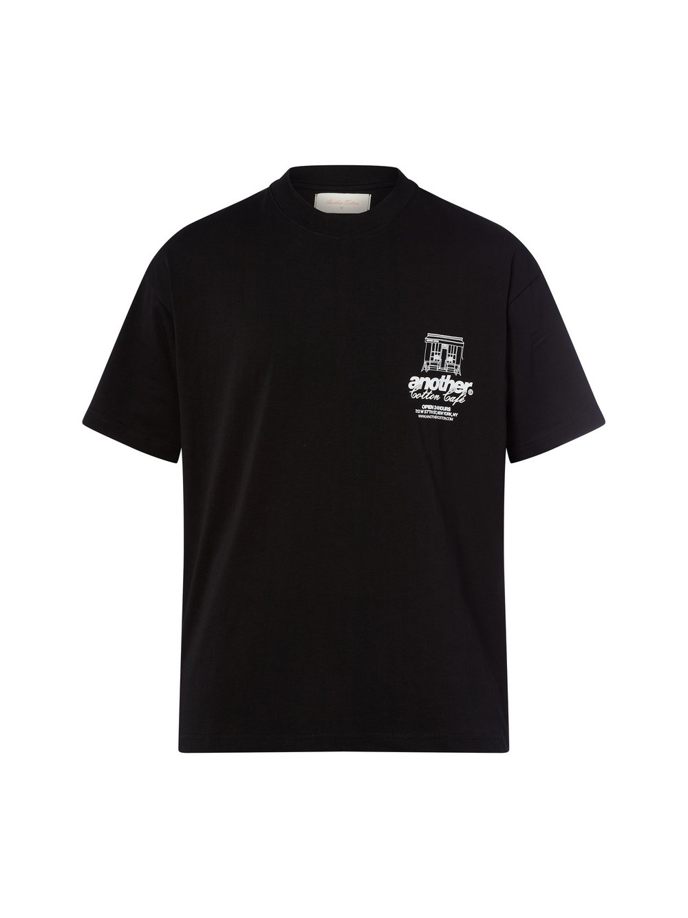 Another Cotton Lab T-Shirt Herren Baumwolle schwarz bedruckt, M