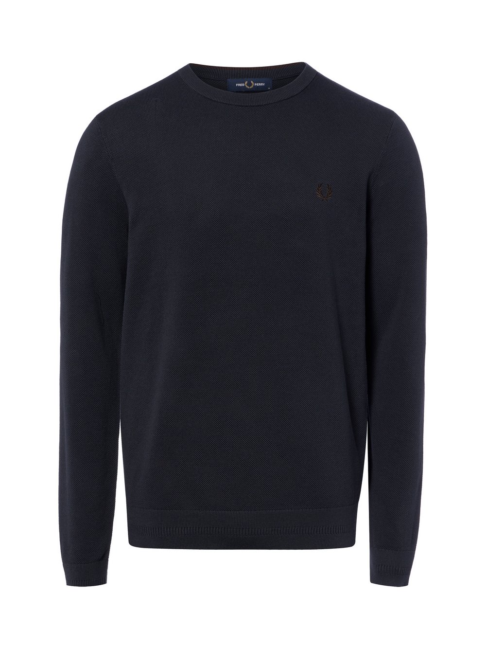 Fred Perry Herren Marine Für K1309 Strickpullover Aus Piqué-Strick In Blau (M), Lässig, Baumwolle - Bild 3