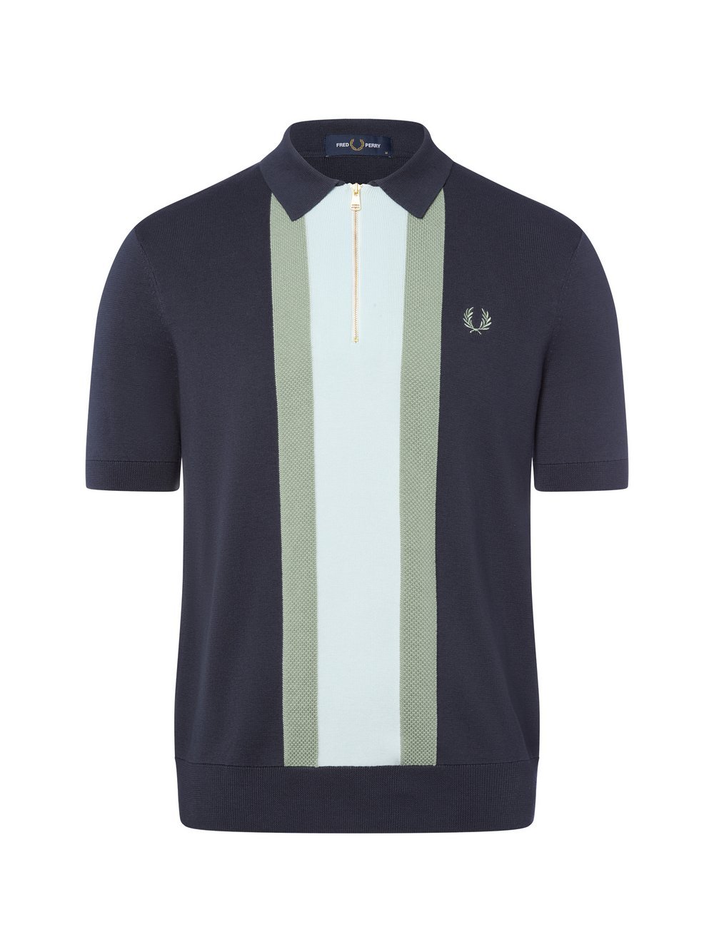 Fred Perry Strick-Poloshirt Herren Feinstrick mehrfarbig, S