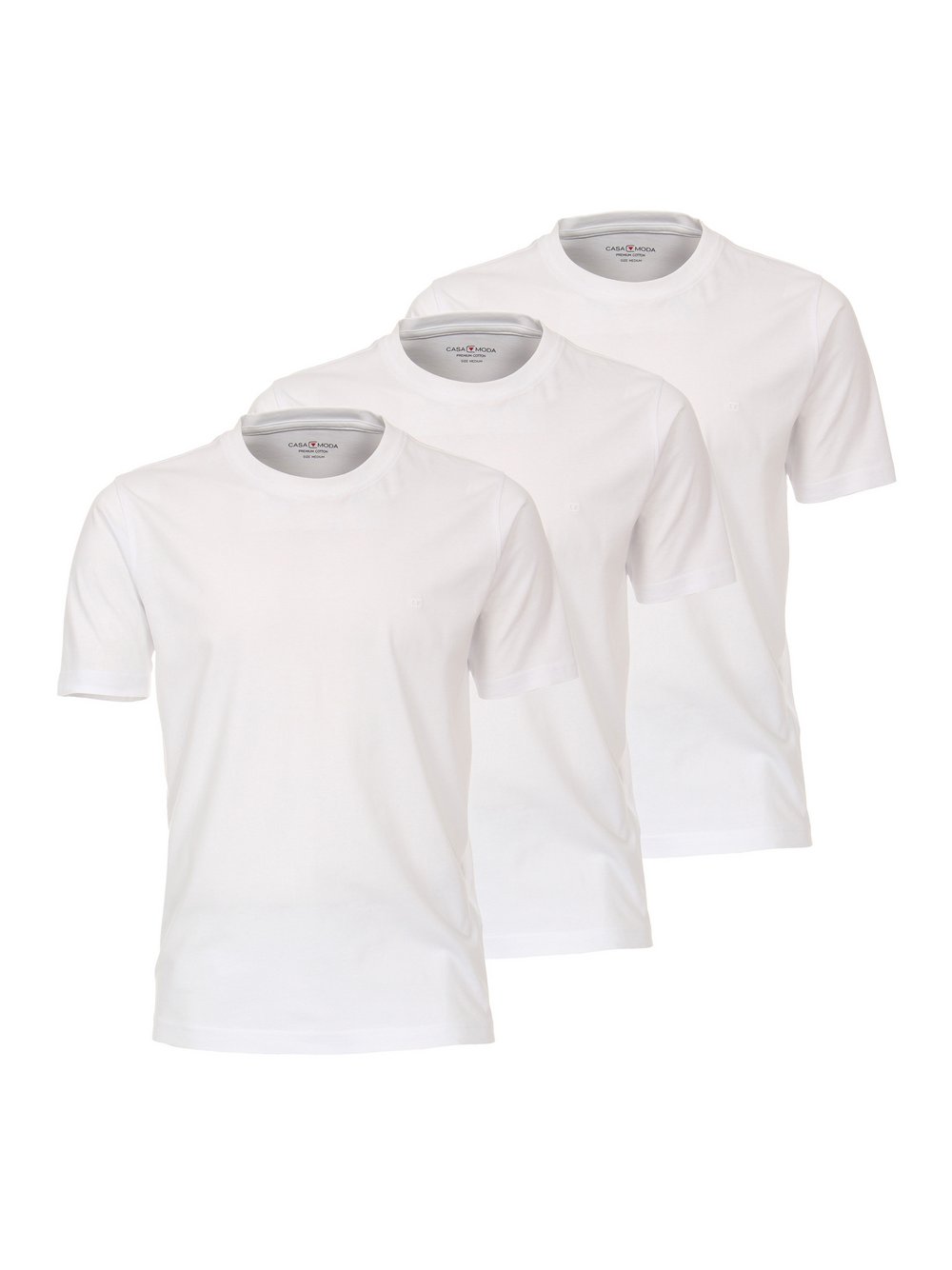Thumbnail - CASAMODA T-Shirt Herren Baumwolle weiß, L