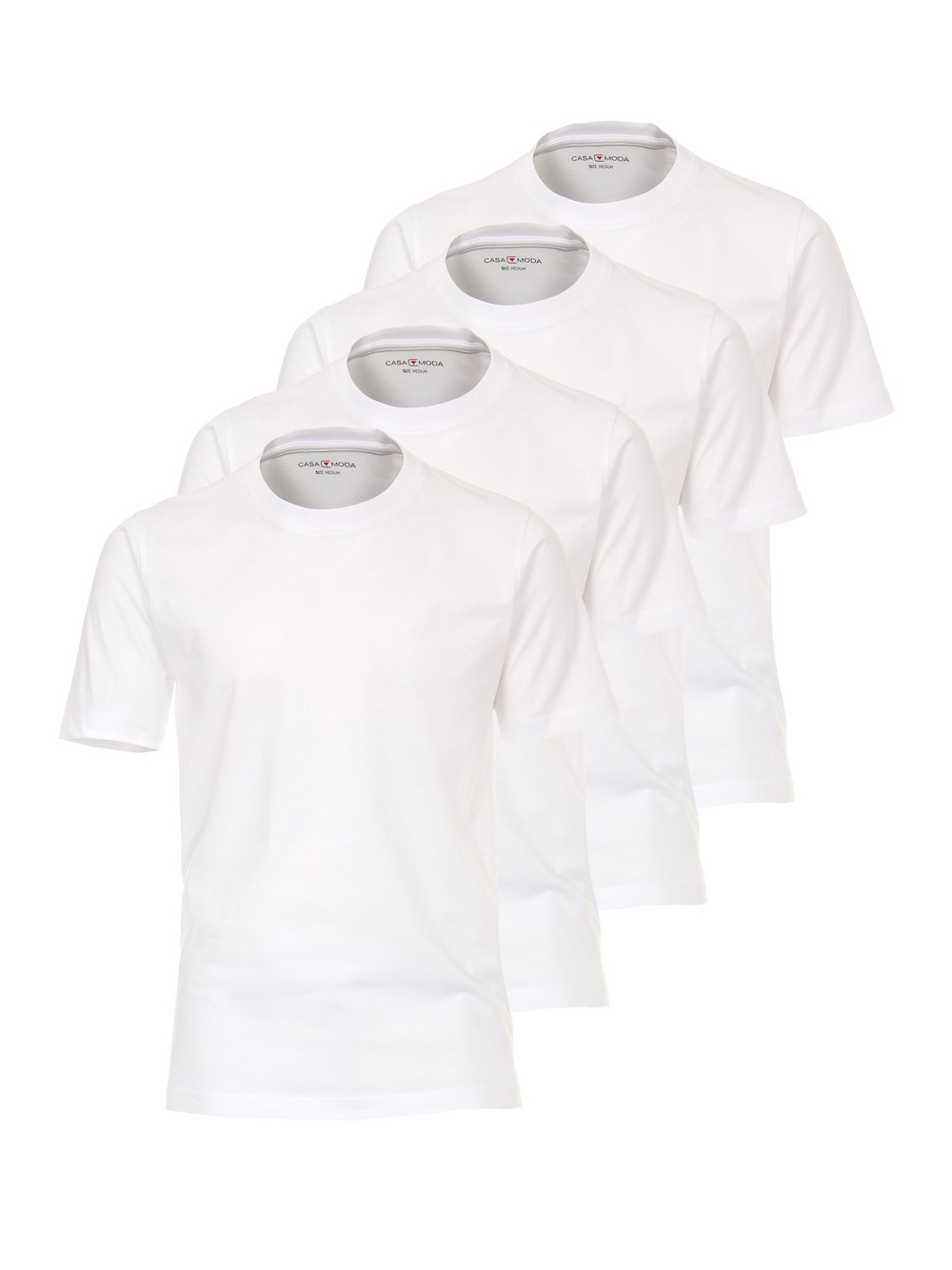 Thumbnail - CASAMODA T-Shirt Herren Baumwolle weiß, M