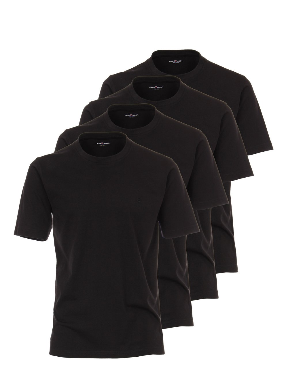CASAMODA T-Shirt Herren Baumwolle schwarz, L