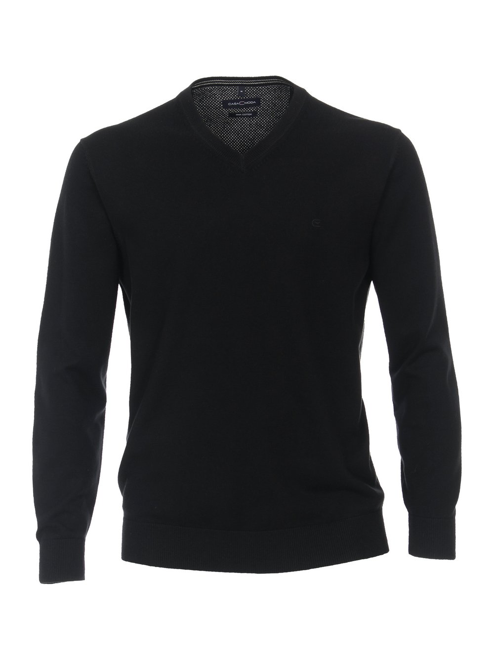 CASAMODA Pullover Herren Baumwolle schwarz, L