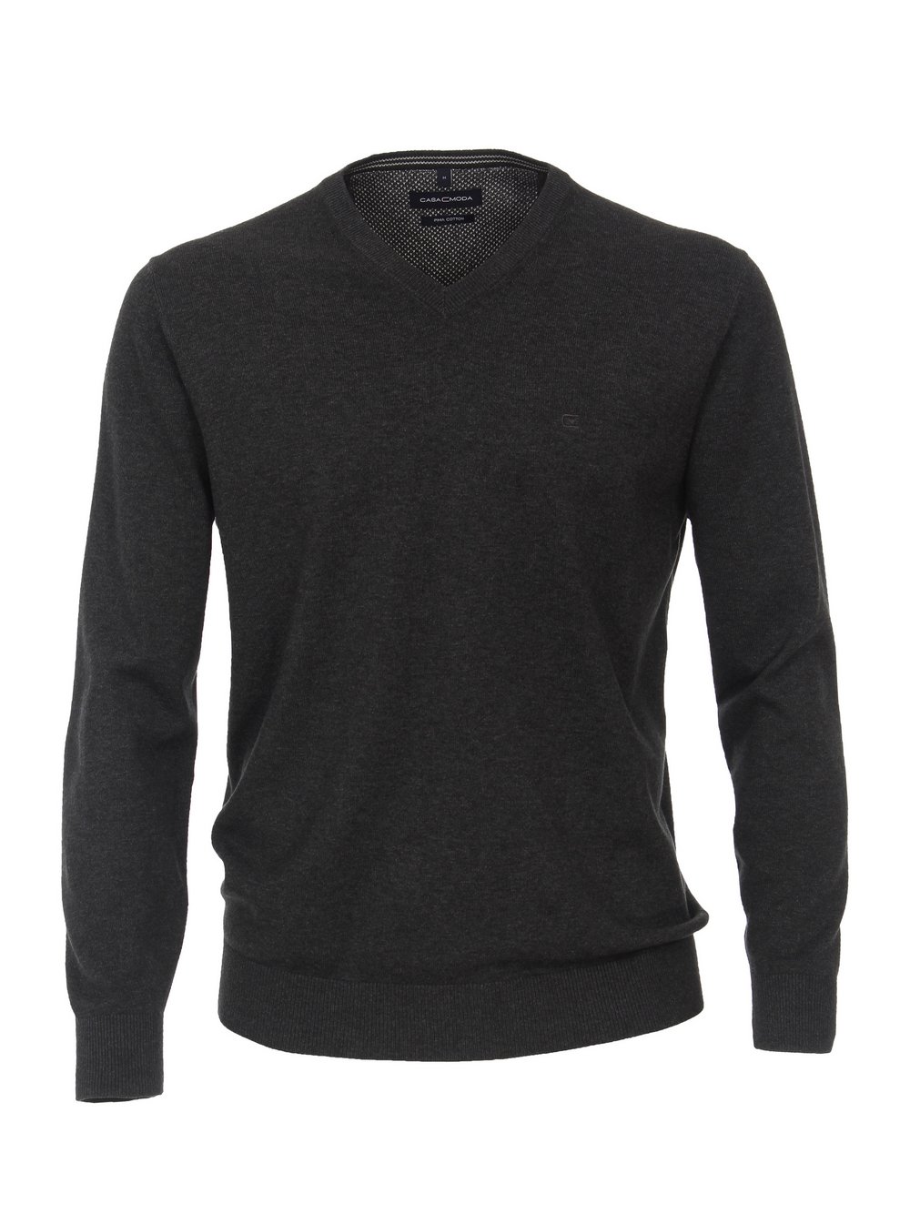 CASAMODA Pullover Herren Baumwolle grau, XXL