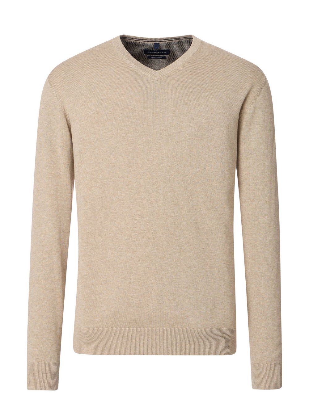 CASAMODA Pullover Herren Baumwolle beige, S