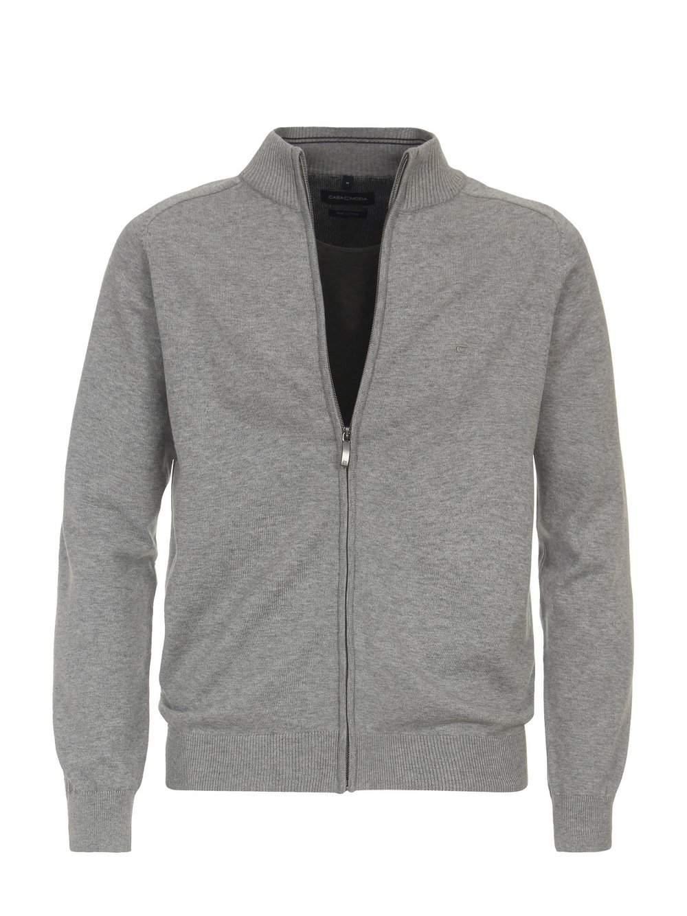 CASAMODA Strickjacke Herren Baumwolle grau, XXL