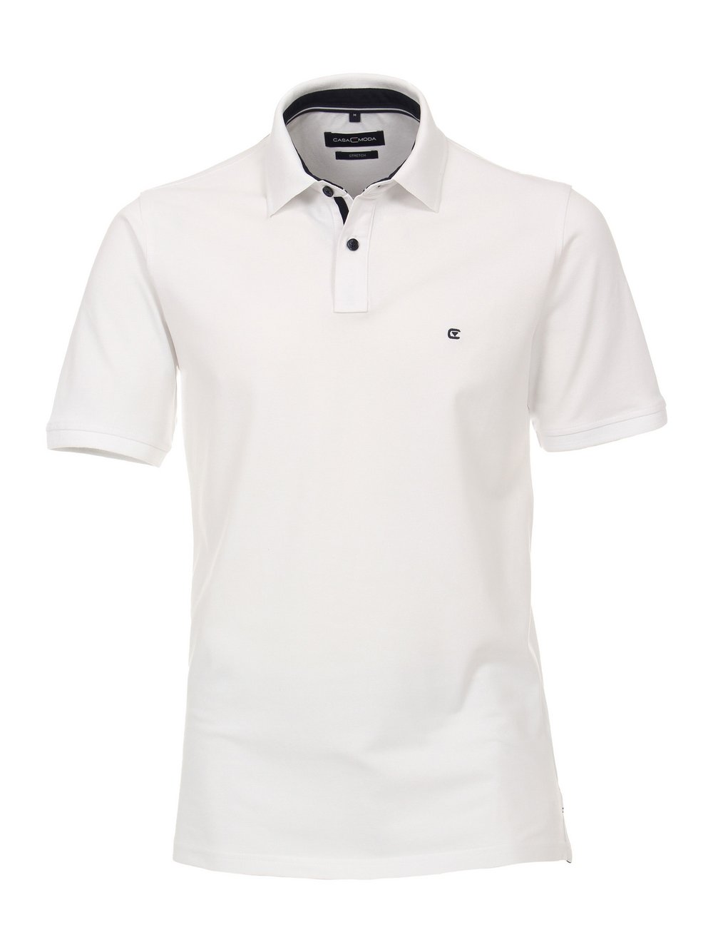 CASAMODA Poloshirt Herren Baumwolle weiß, M