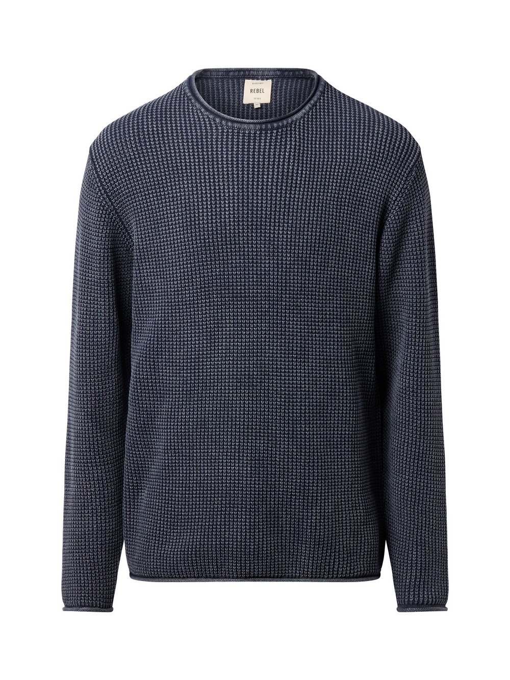 Redefined Rebel Strickpullover Herren Baumwolle blau meliert, XXL