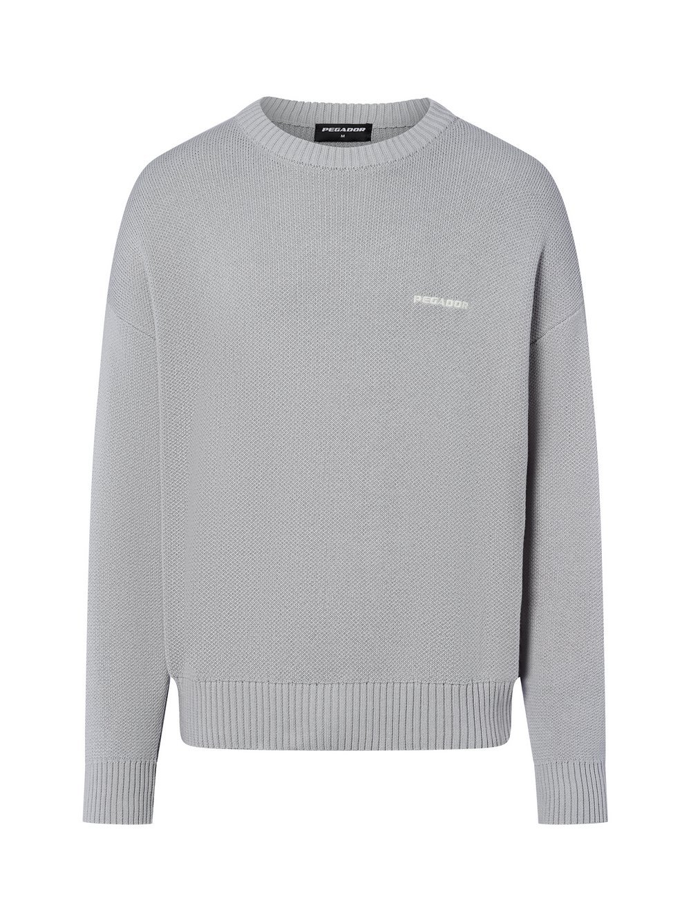 PEGADOR Sweatshirt Herren Baumwolle grau strukturiert, XL