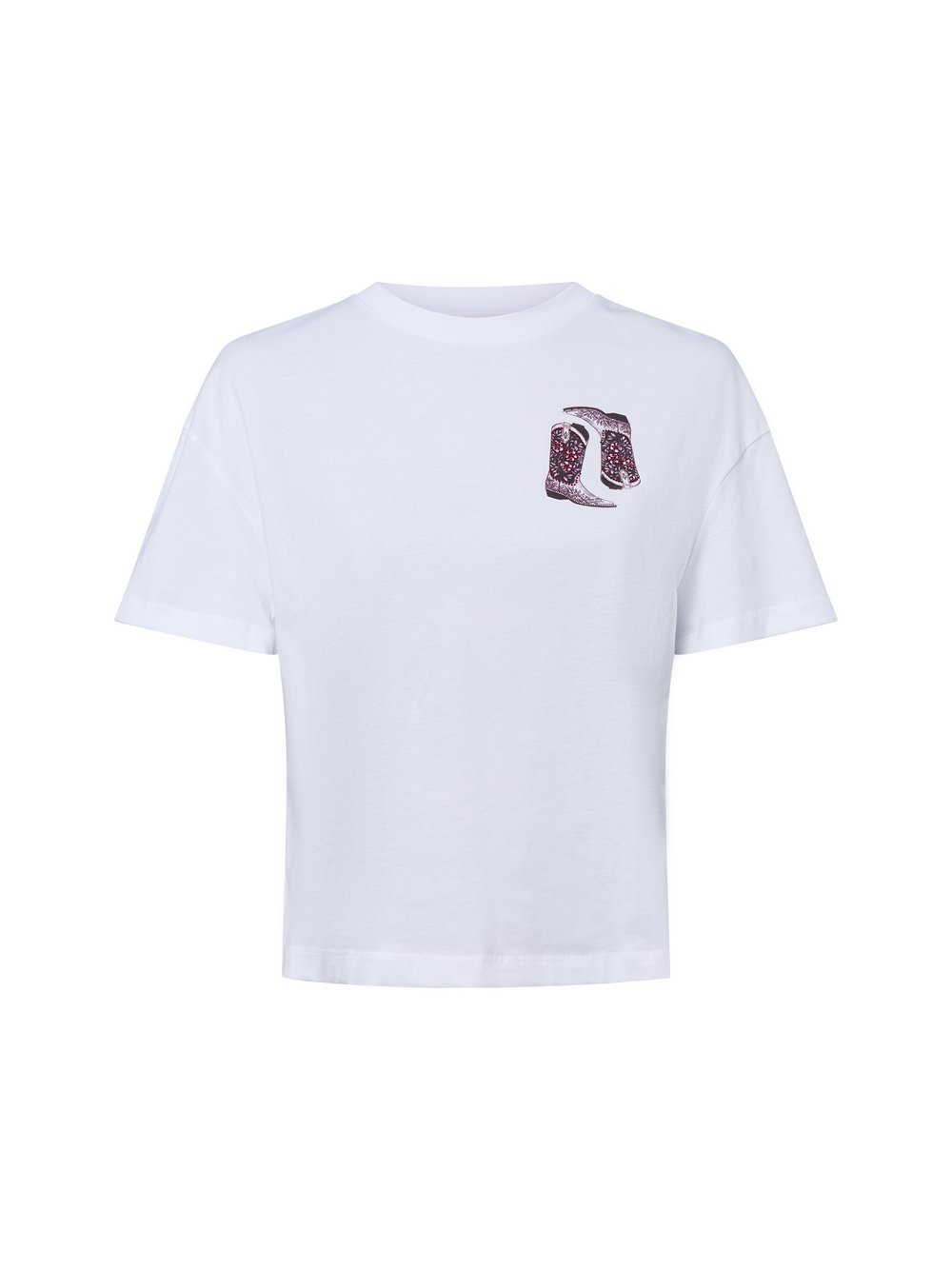 Rich & Royal T-Shirt Damen Baumwolle weiß bedruckt, L