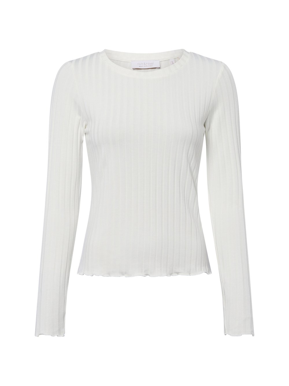 Rich & Royal Langarmshirt Damen Viskose weiß, L
