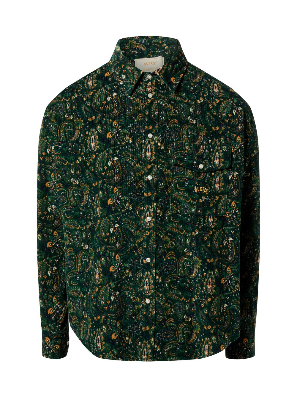 BLKVIS Cordhemd Herren Regular Fit Baumwolle mehrfarbig gemustert, XL