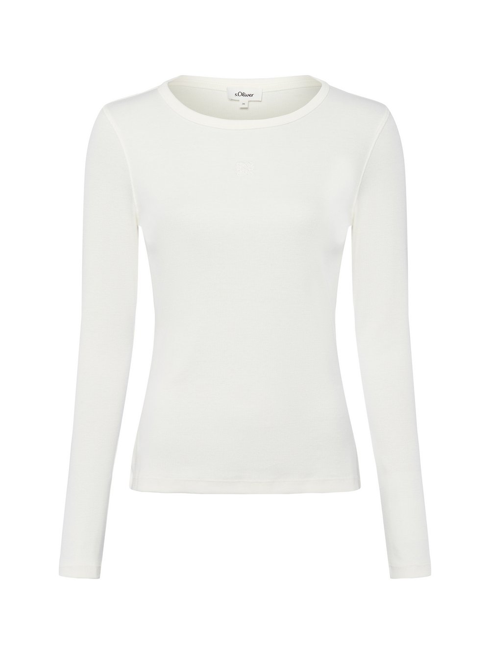 s.Oliver Langarmshirt Damen Baumwolle weiß, 44