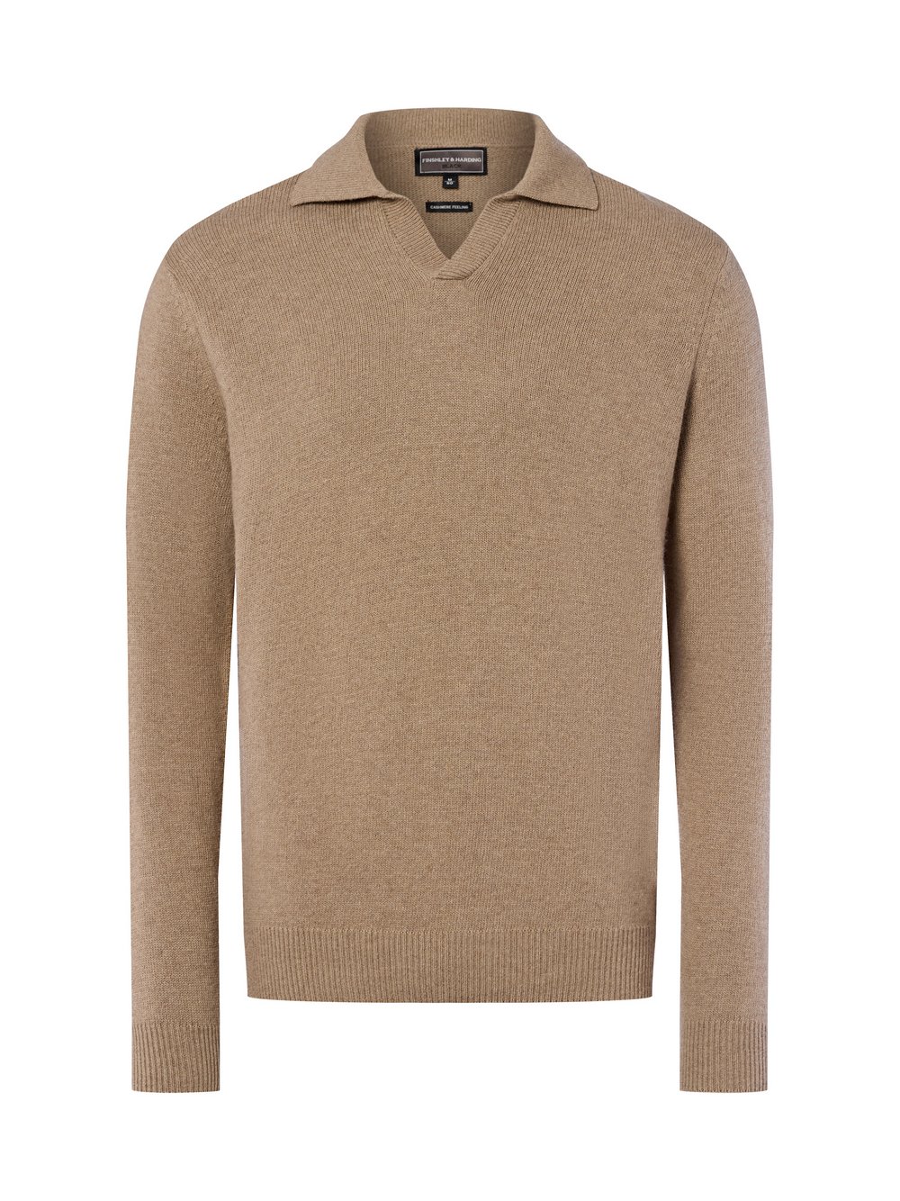 Finshley & Harding Strickpullover mit Cashmere-Anteil Herren Polyamid braun meliert, XL