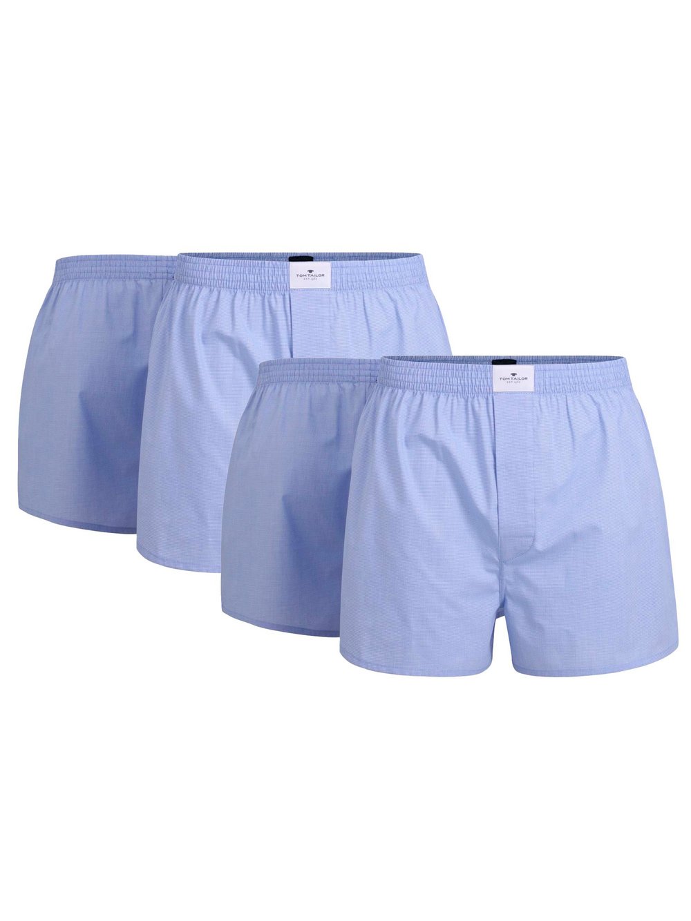 Tom Tailor Web-Boxershorts 4er Pack Herren Baumwolle blau, L