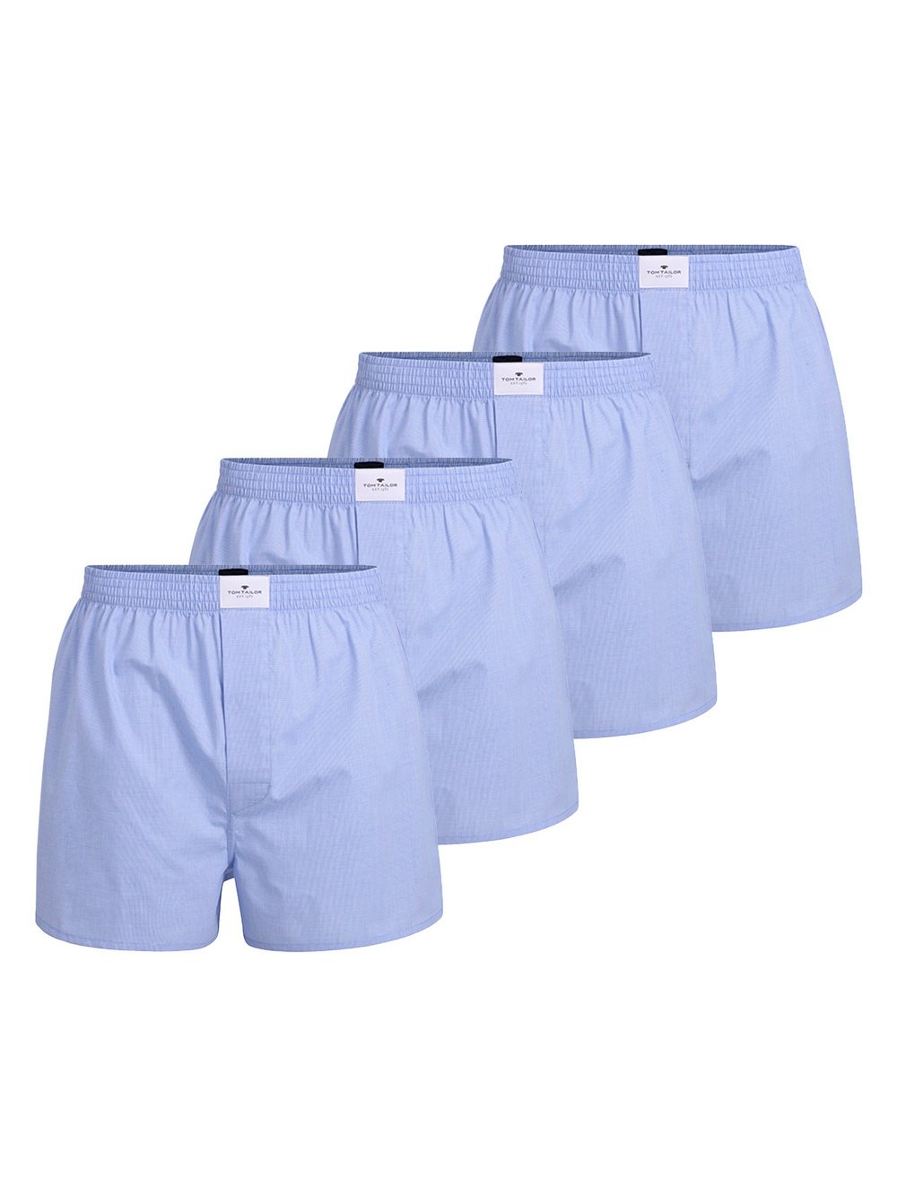 Tom Tailor Web-Boxershorts 4er Pack Herren Baumwolle blau, L
