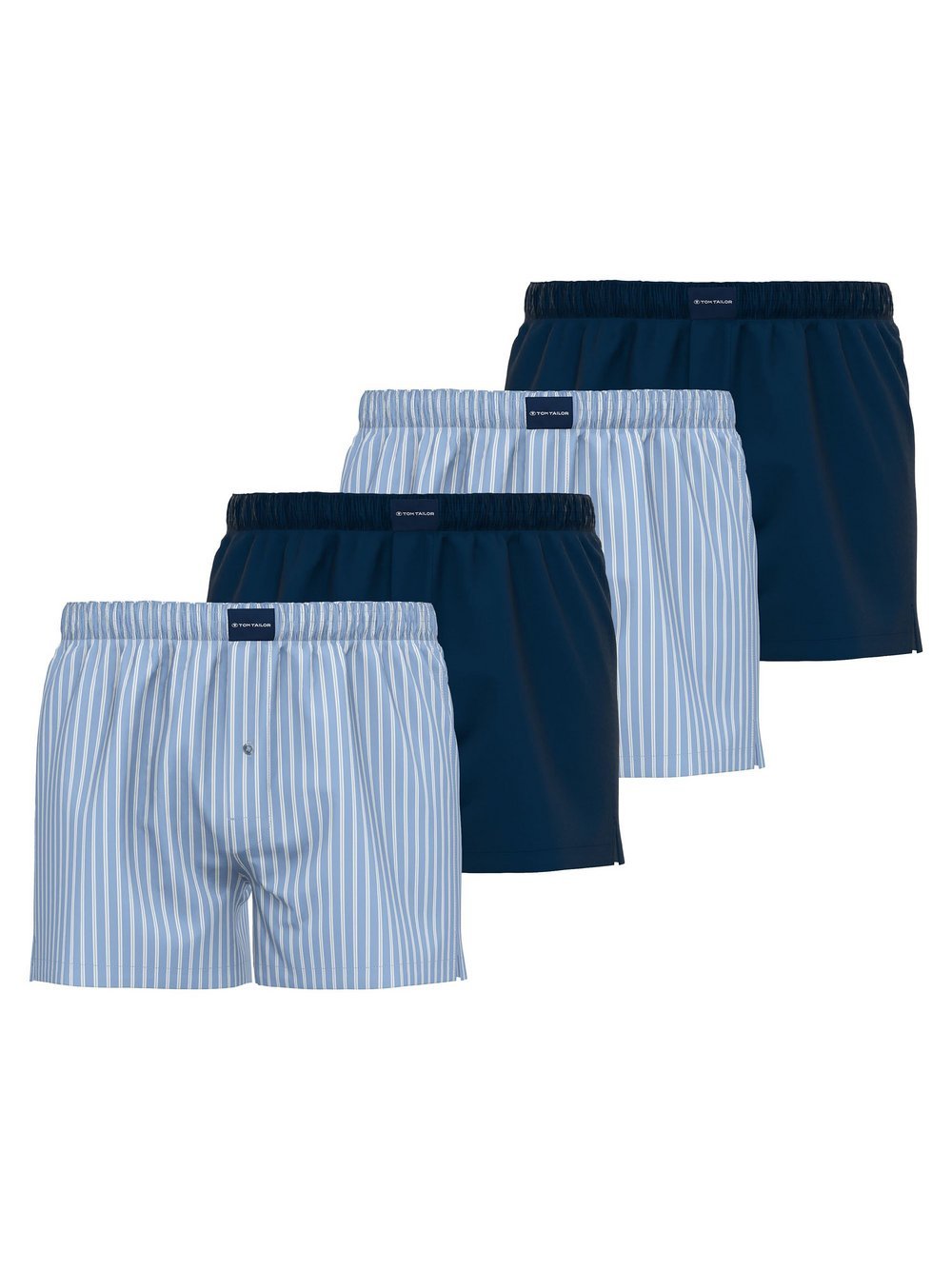Tom Tailor Web-Boxershorts 4er Pack Herren Baumwolle mehrfarbig kariert, S