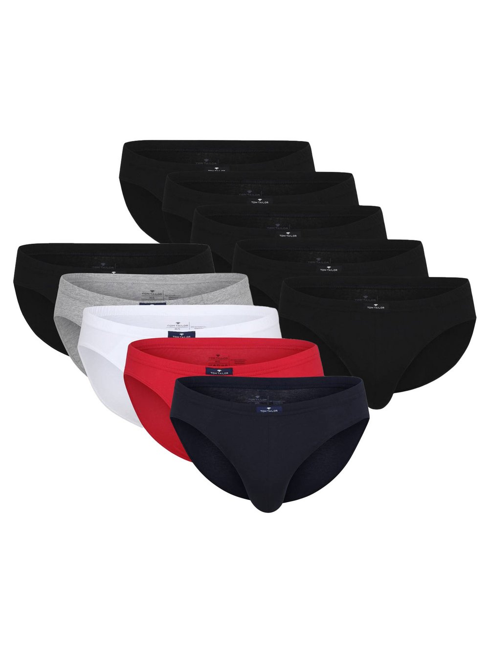 Tom Tailor Slip 10er Pack Herren Baumwolle mehrfarbig, XXL