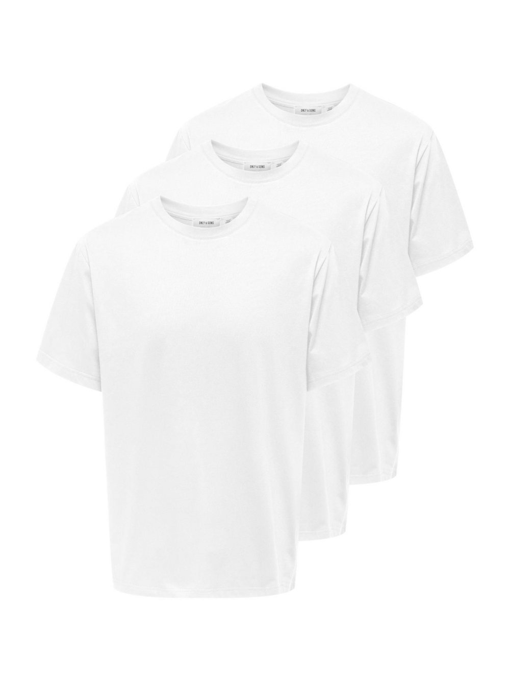 Thumbnail - Only&Sons T-Shirts im 3er-Pack Herren Baumwolle weiß, XL