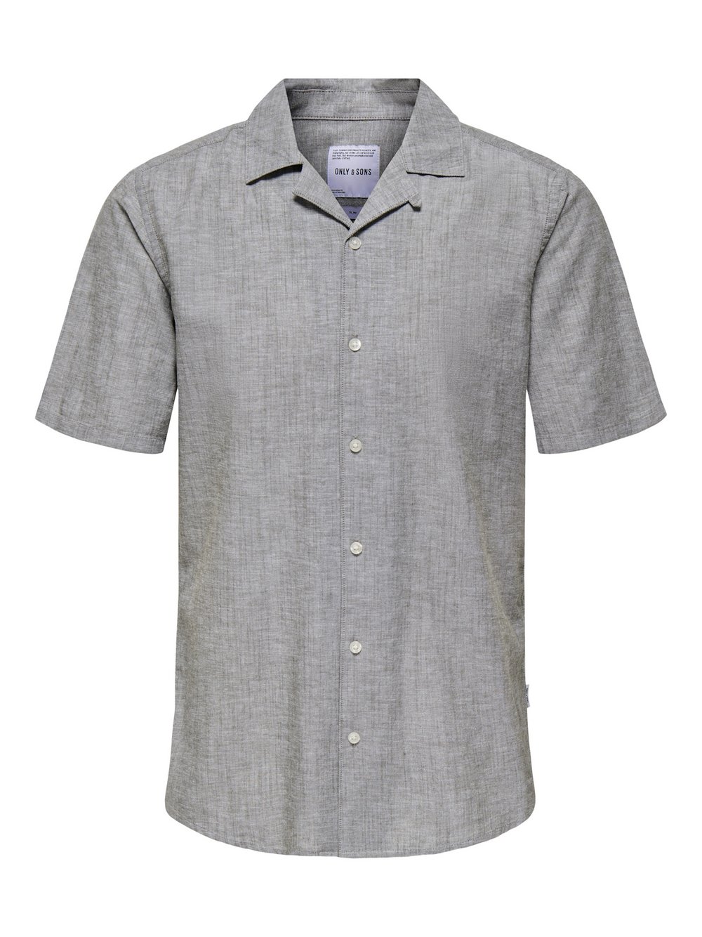 Only&Sons Hemd Herren Slim Fit Baumwolle grau, XS