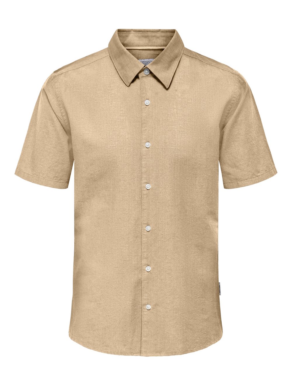 Only&Sons Hemd Herren Slim Fit Baumwolle beige meliert, S