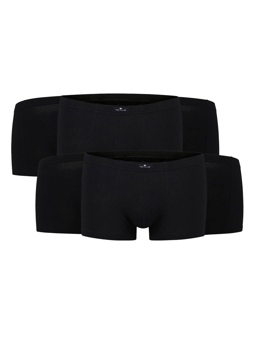 Tom Tailor Boxershort 6er Pack Herren Baumwolle schwarz, S