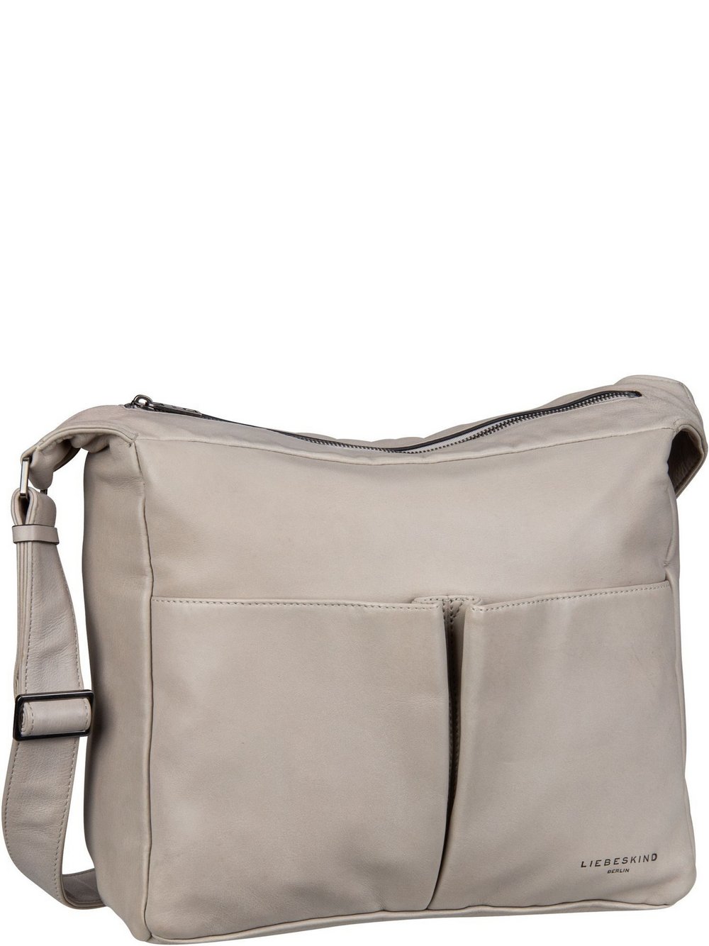 Liebeskind Berlin Bodybag Damen Leder grau, ONE SIZE
