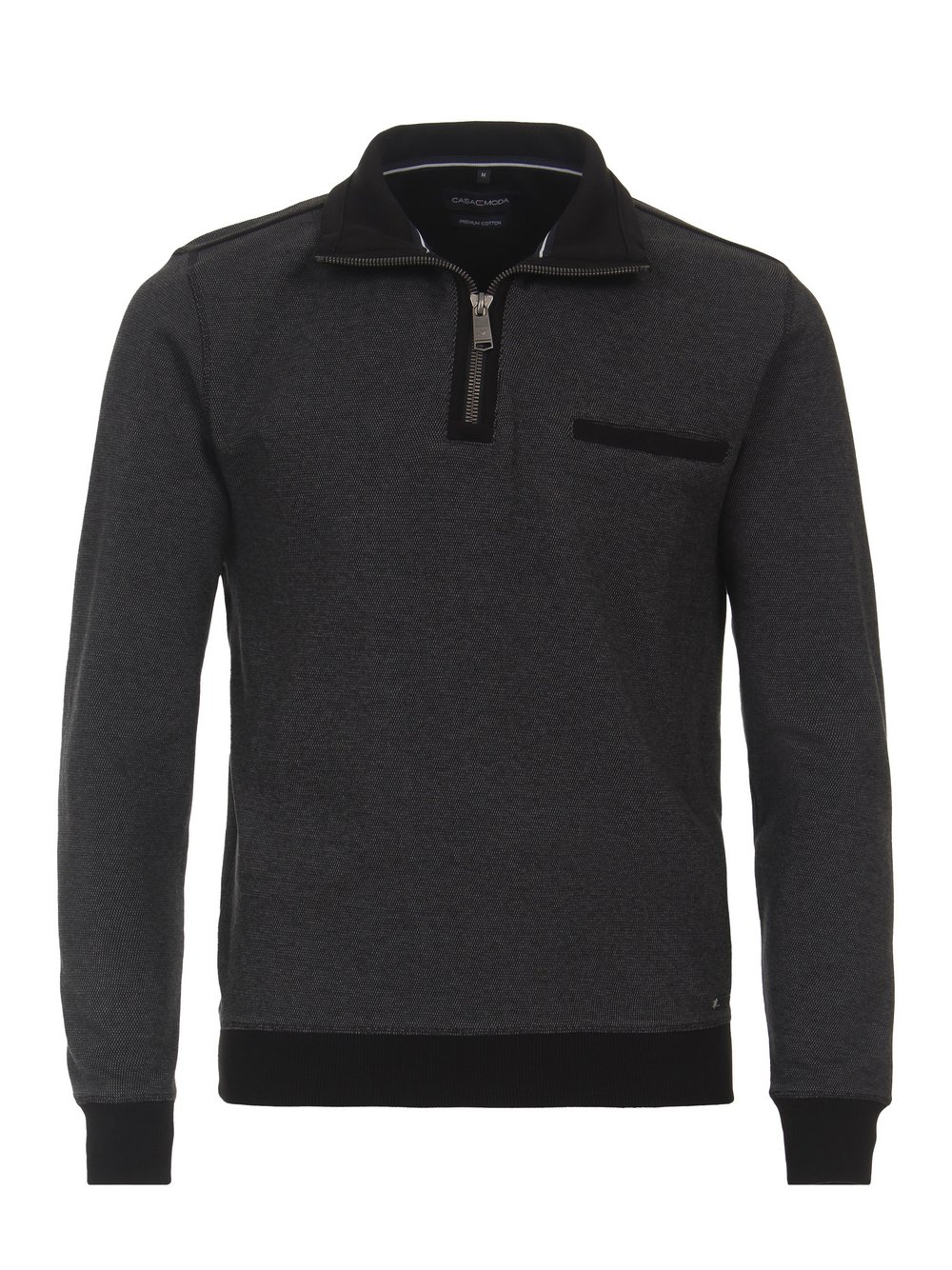 CASAMODA Sweattroyer Herren Baumwolle grau, L