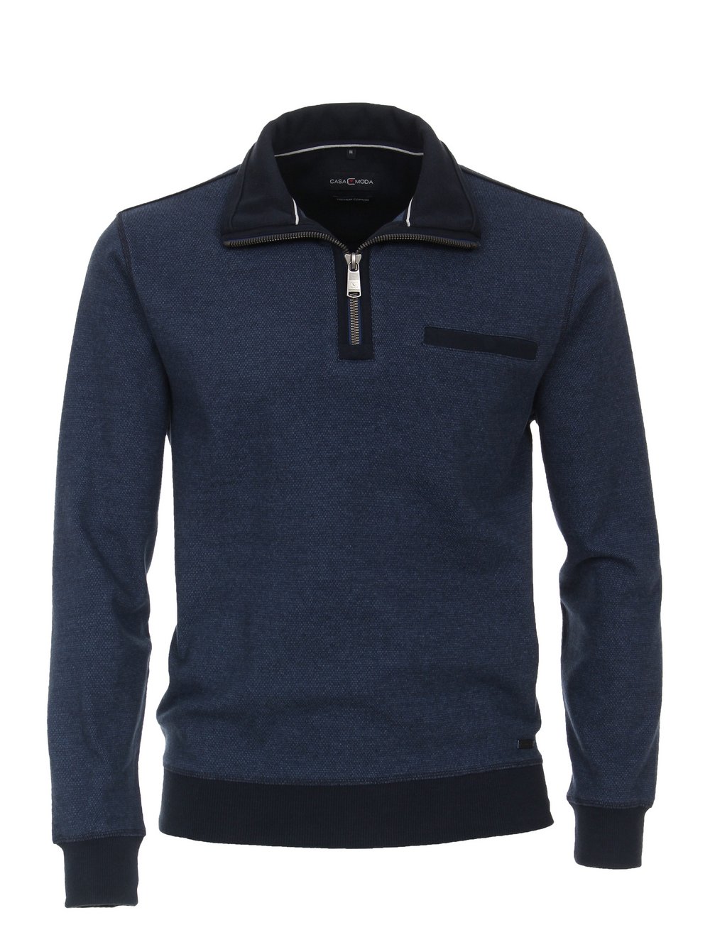 CASAMODA Sweattroyer Herren Baumwolle blau, L