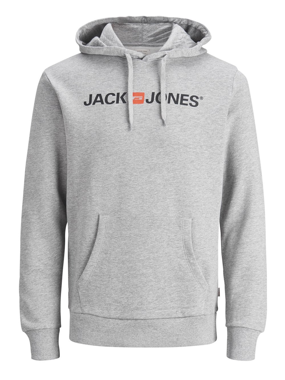 Jack & Jones Hoodie Herren Baumwolle grau bedruckt, XXL