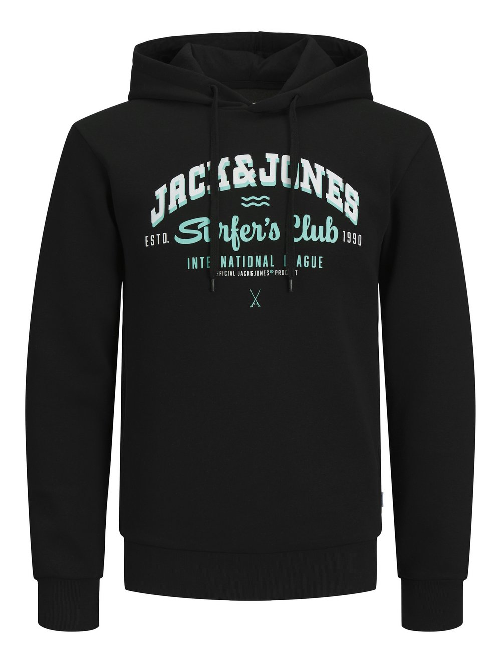 Jack & Jones Kapuzenpullover Herren Baumwolle schwarz bedruckt, M