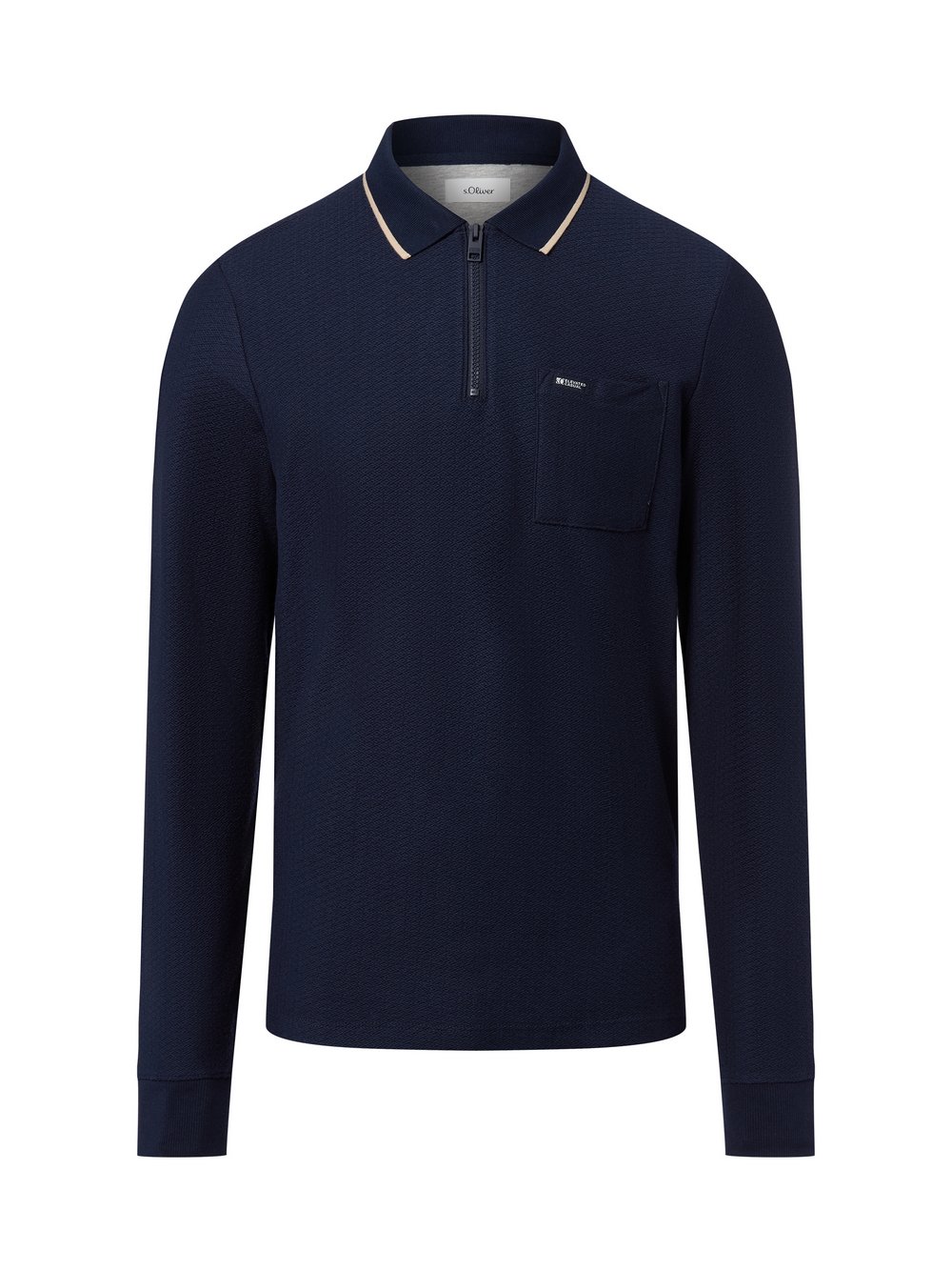 s.Oliver Sweatshirt Herren Baumwolle blau strukturiert, XXL