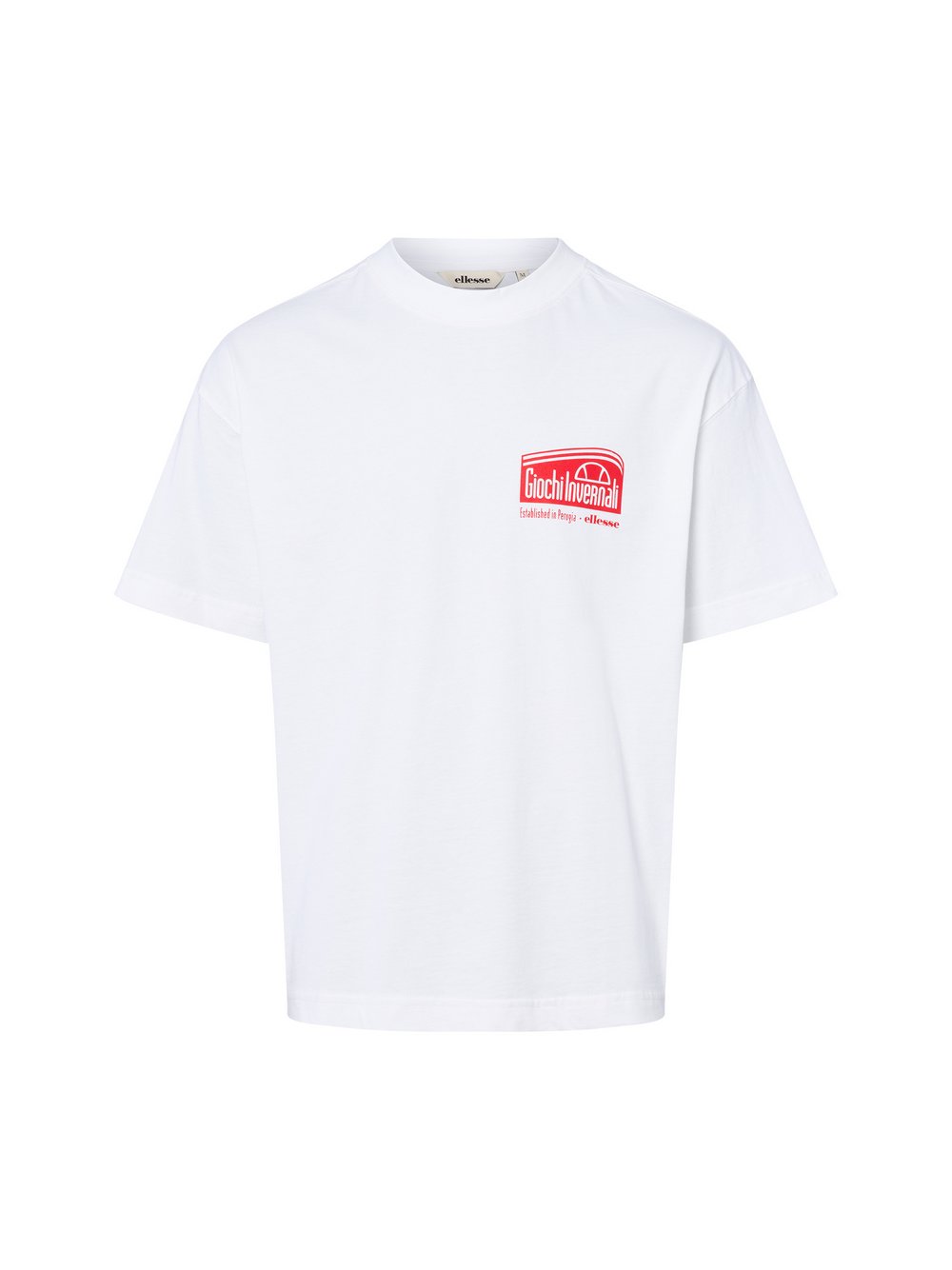 ellesse T-Shirt Herren Baumwolle weiß bedruckt, XL