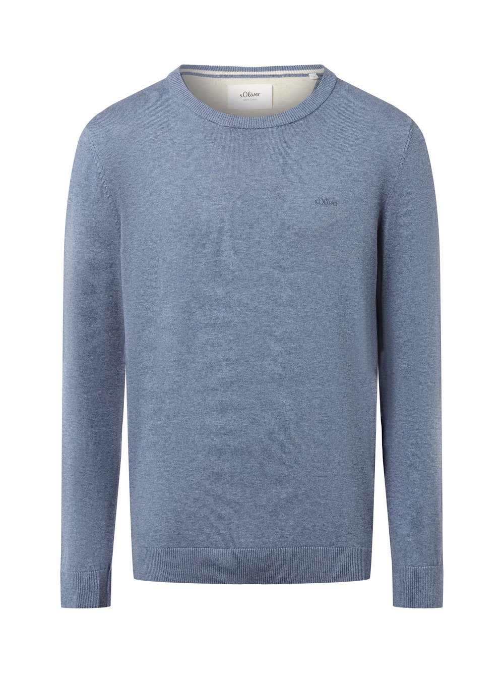 s.Oliver Pullover Herren Baumwolle blau meliert, L