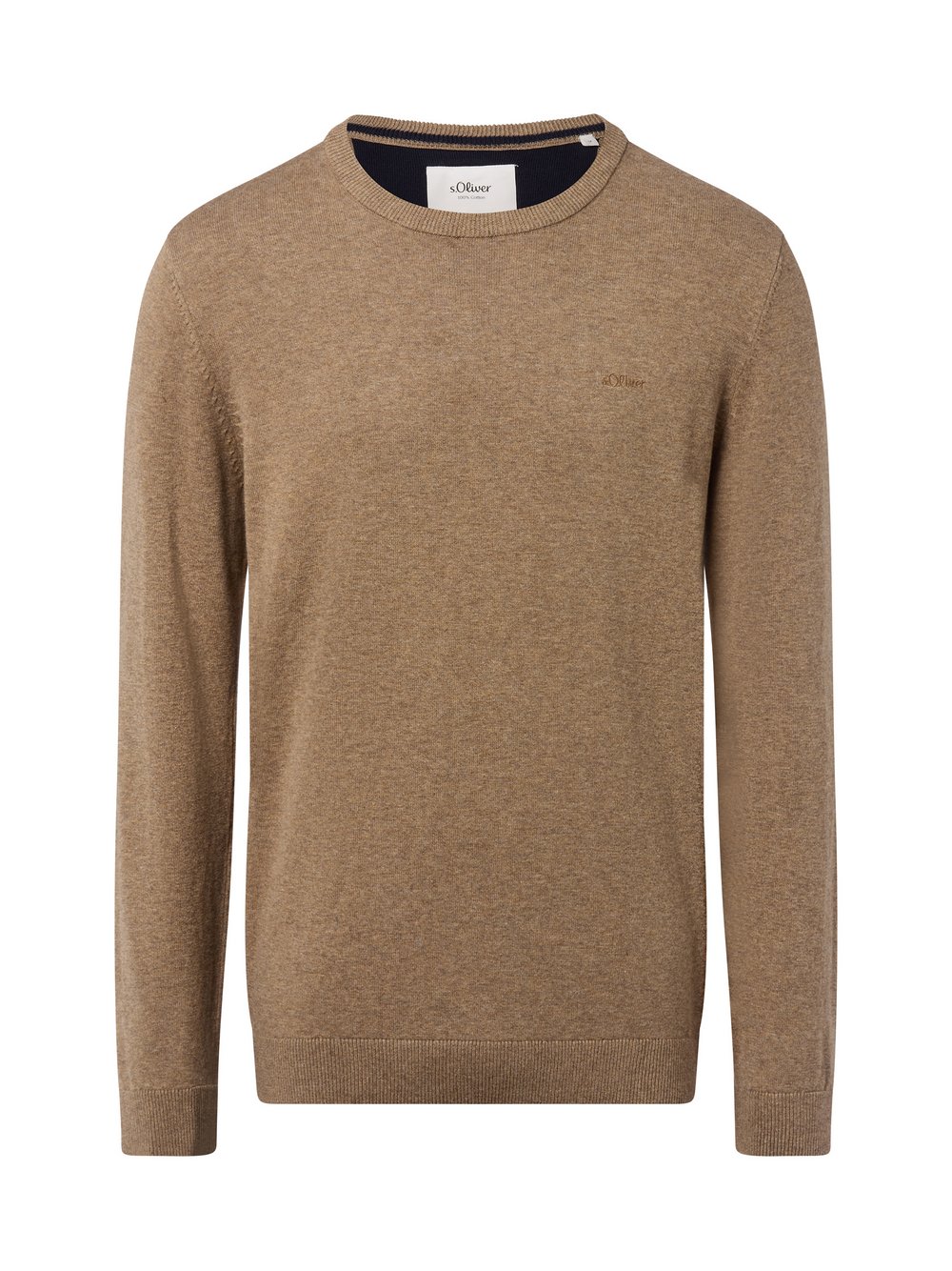 s.Oliver Pullover Herren Baumwolle braun meliert, XL