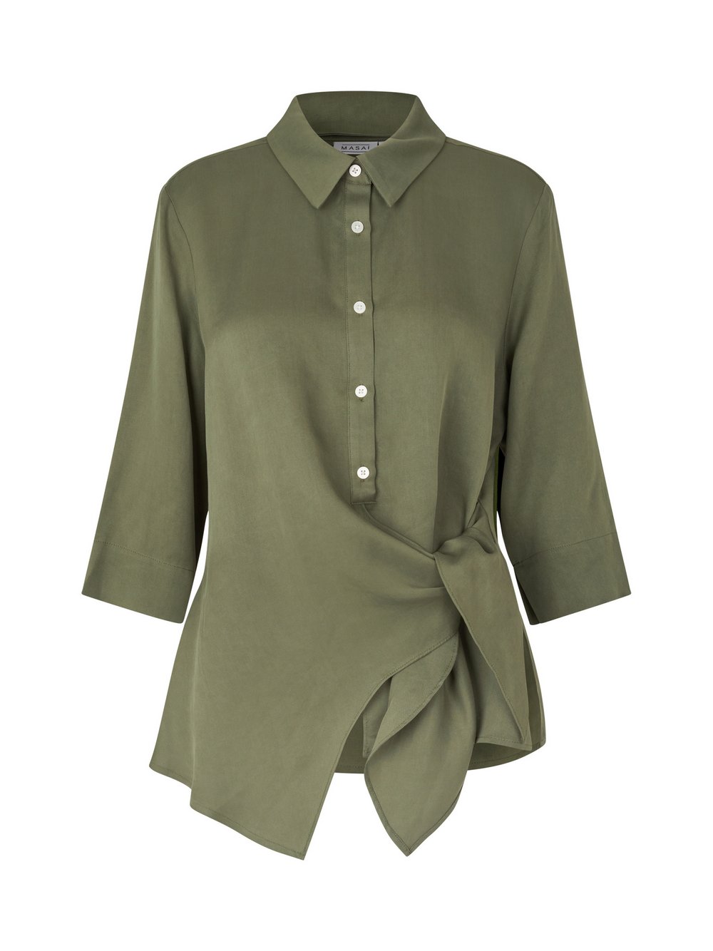 Masai 3/4 Arm Bluse Damen Lambswool grün, 44